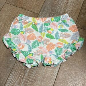The Beaufort Bonnet Company Shelby Anne Tropical Print Ruffle Shorts for Kids